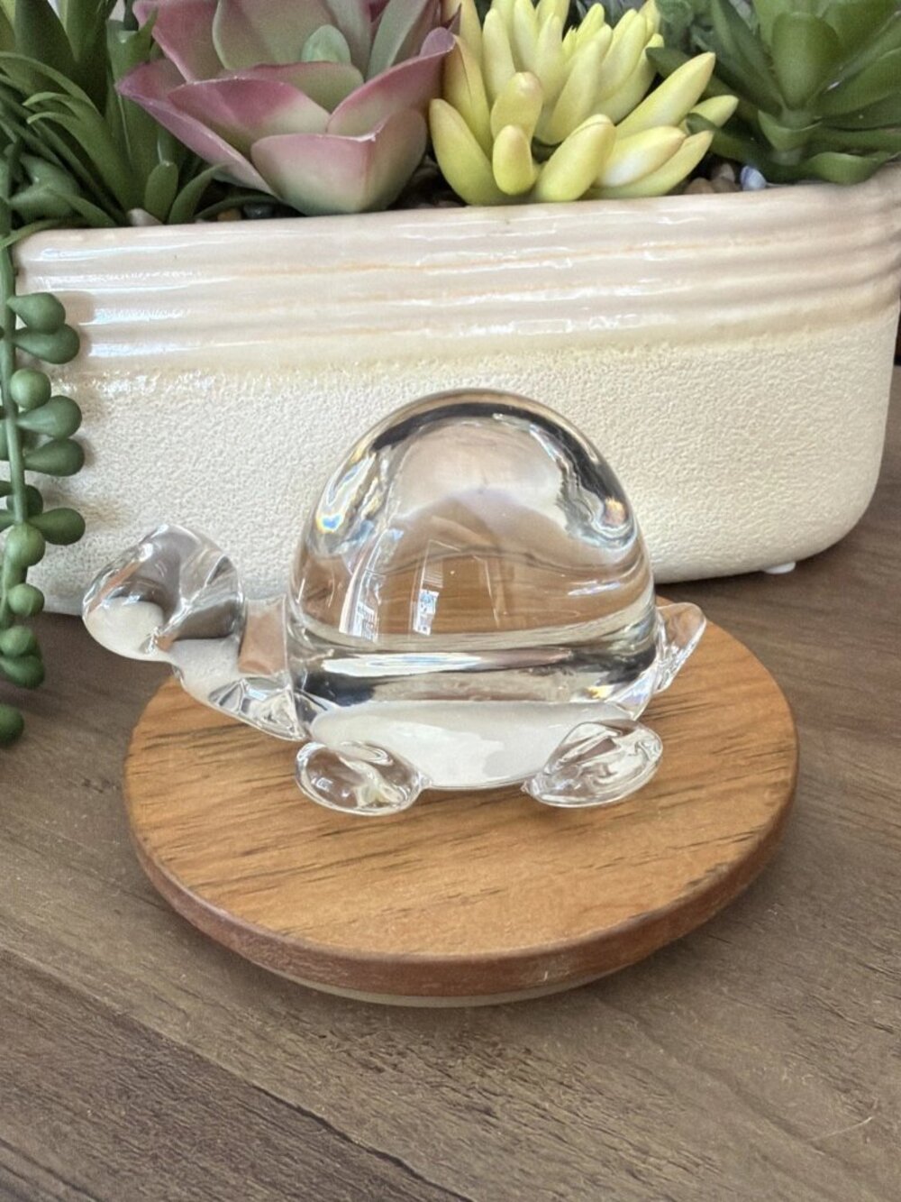 Special Gifts by Crowning Touch Hand-Blown Clear Glass Turtle - Taiwan